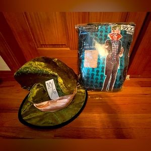 Disney Mad Hatter Costume Adult Size Large with Hat
